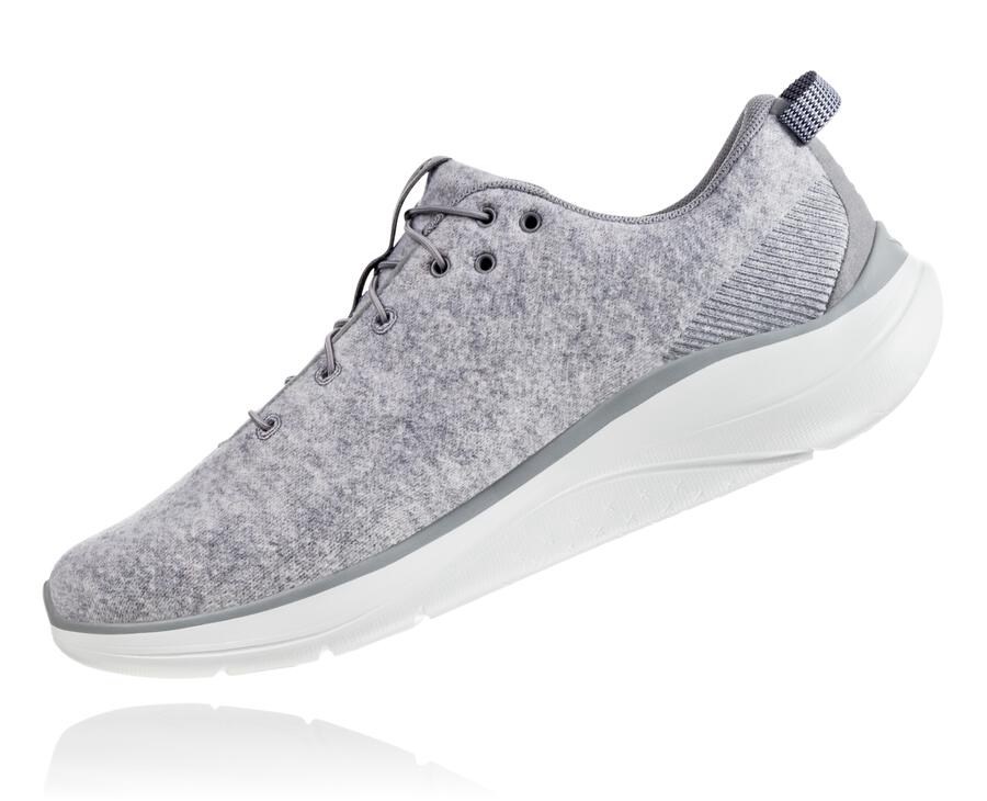 Tenis Hoka One One Hombre Grises - Hupana Flow Wool - REBT42075